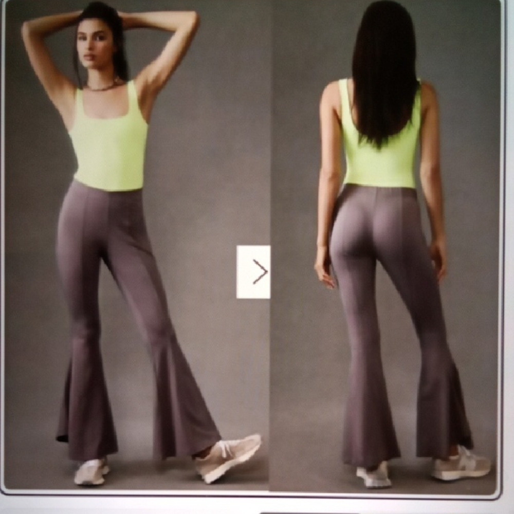 Daily Practice By Anthropologie Rubin Seamed Flare Pants Womens Sz Xs